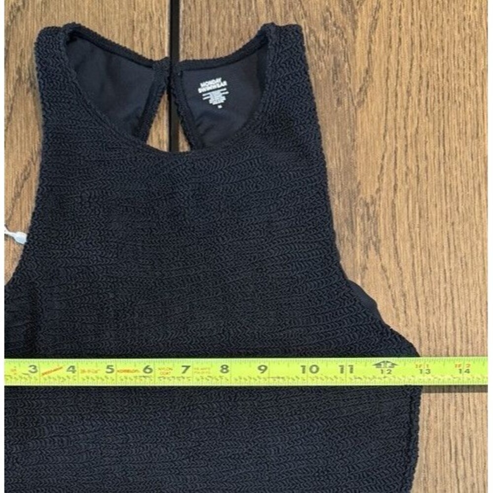 NWT Monday Swimwear Kokomo Crinkle Dress Black Keyhole Back Button cover-up - Picture 6 of 7